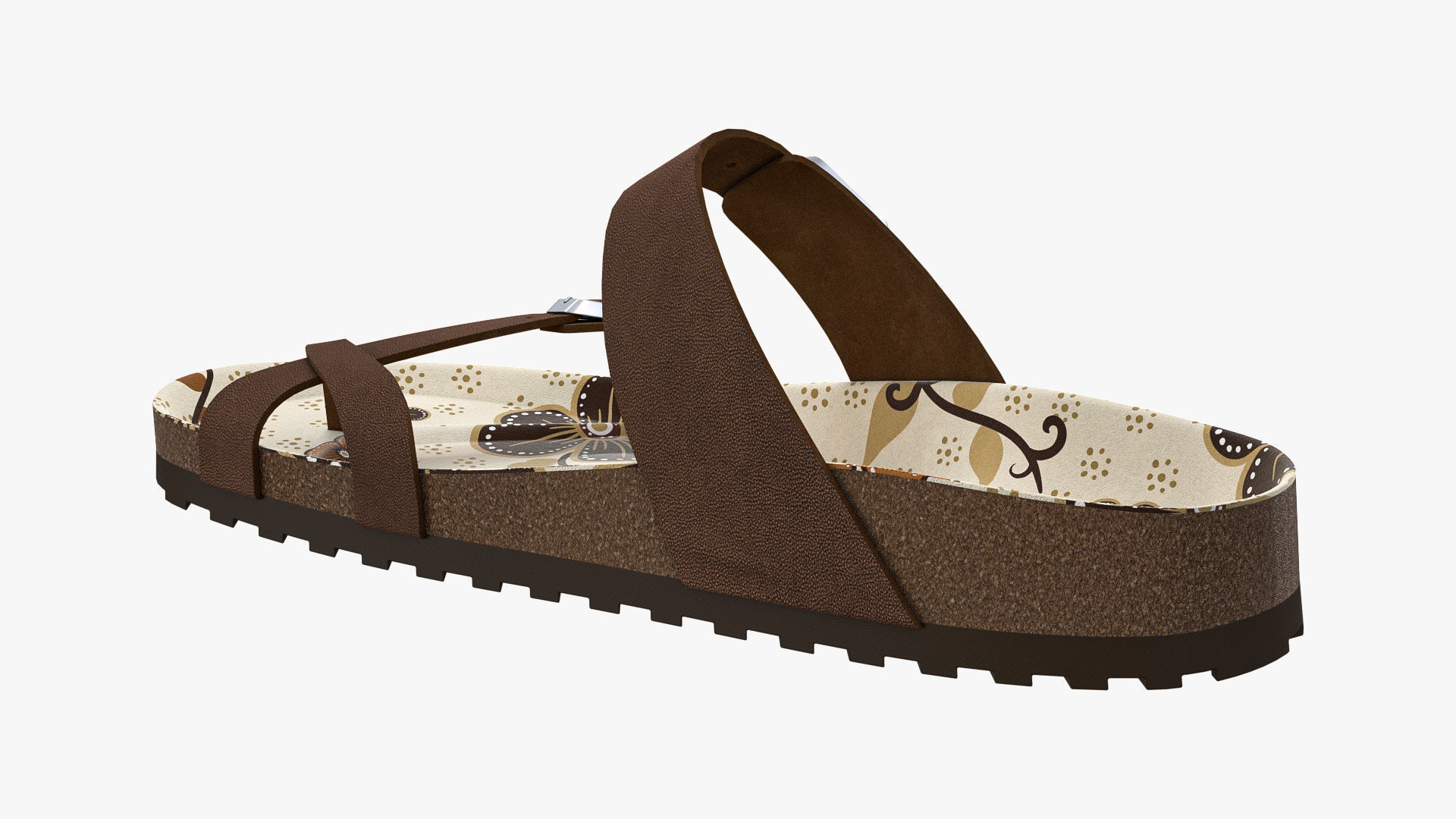 Triple-Strap Sandals Pattern 3D model_10