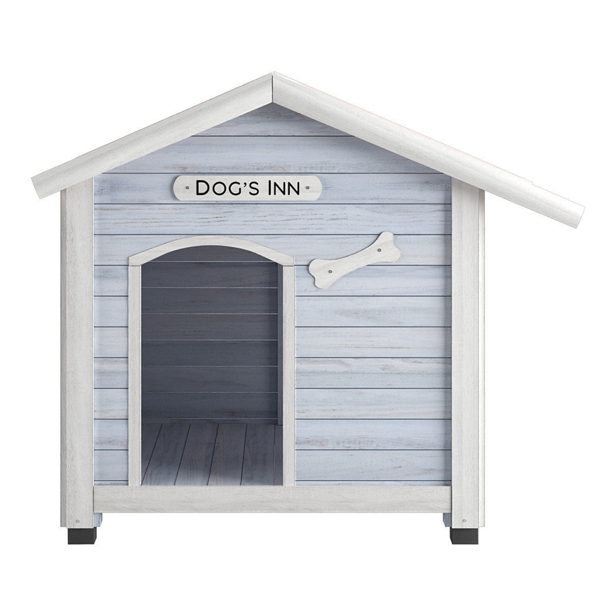 Wood Dog House 3D model_2