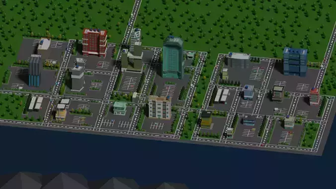 Poly City 3D - Low Poly 3d Assets - PolyZu