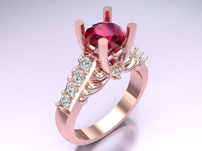 Diamond Ring - Womens Rings - N112507 3D print model