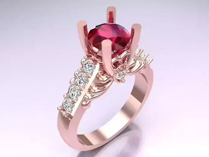 Diamond Ring - Womens Rings - N112507 3D print model