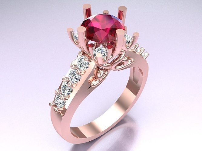 Diamond Ring - Womens Rings - N112520 3D print model