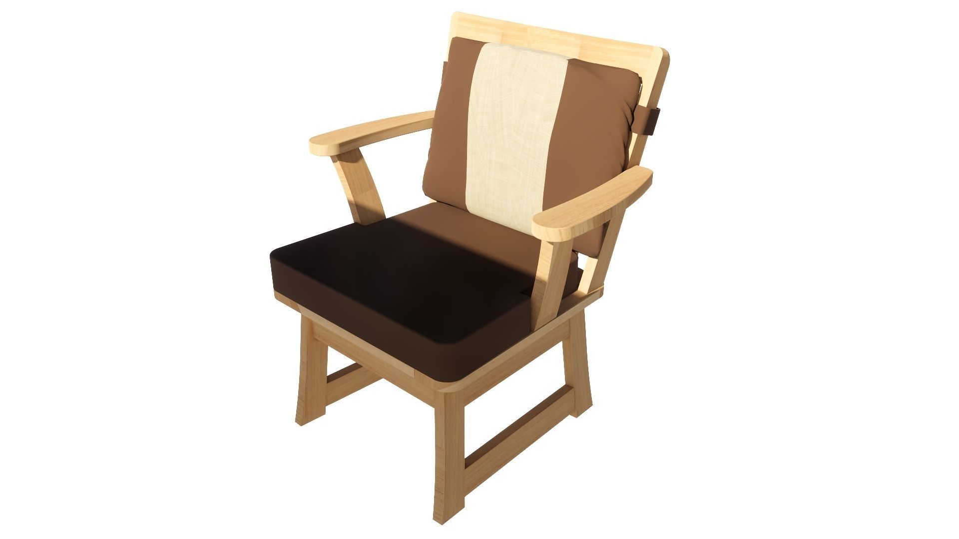 Dining set 4 seat 3D model_11