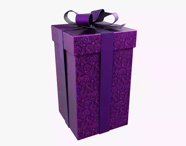 Christmas Gift Box 02 - V9 Low-poly 3D model