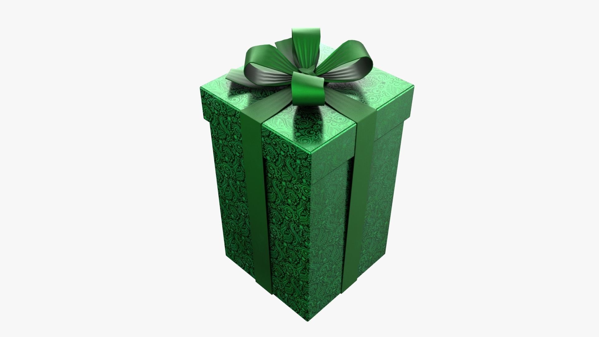 Christmas Gift Box 02 - V11 Low-poly 3D model_3