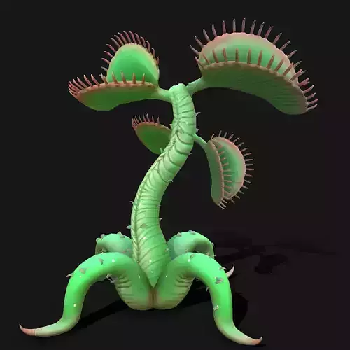 Plant Monster pbr textured Low-poly 3D model