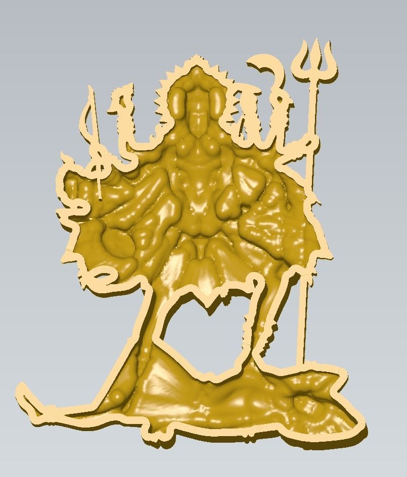 Kali mata pendent  3D print model_1