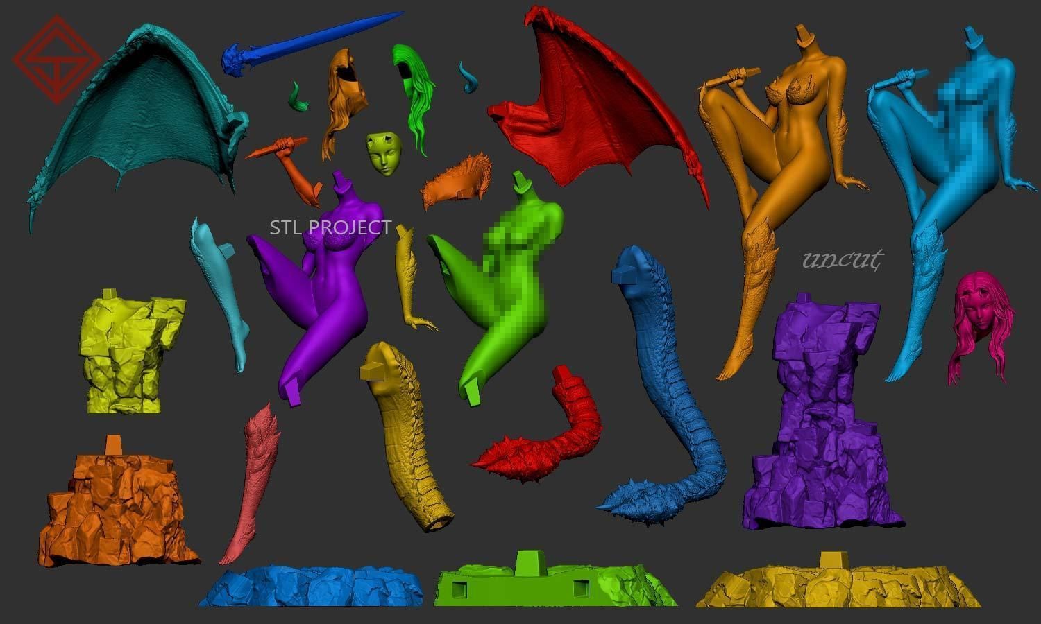 Diablos Girl 3D print model_2