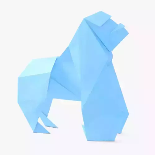 Origami Gorilla Low-poly 3D model