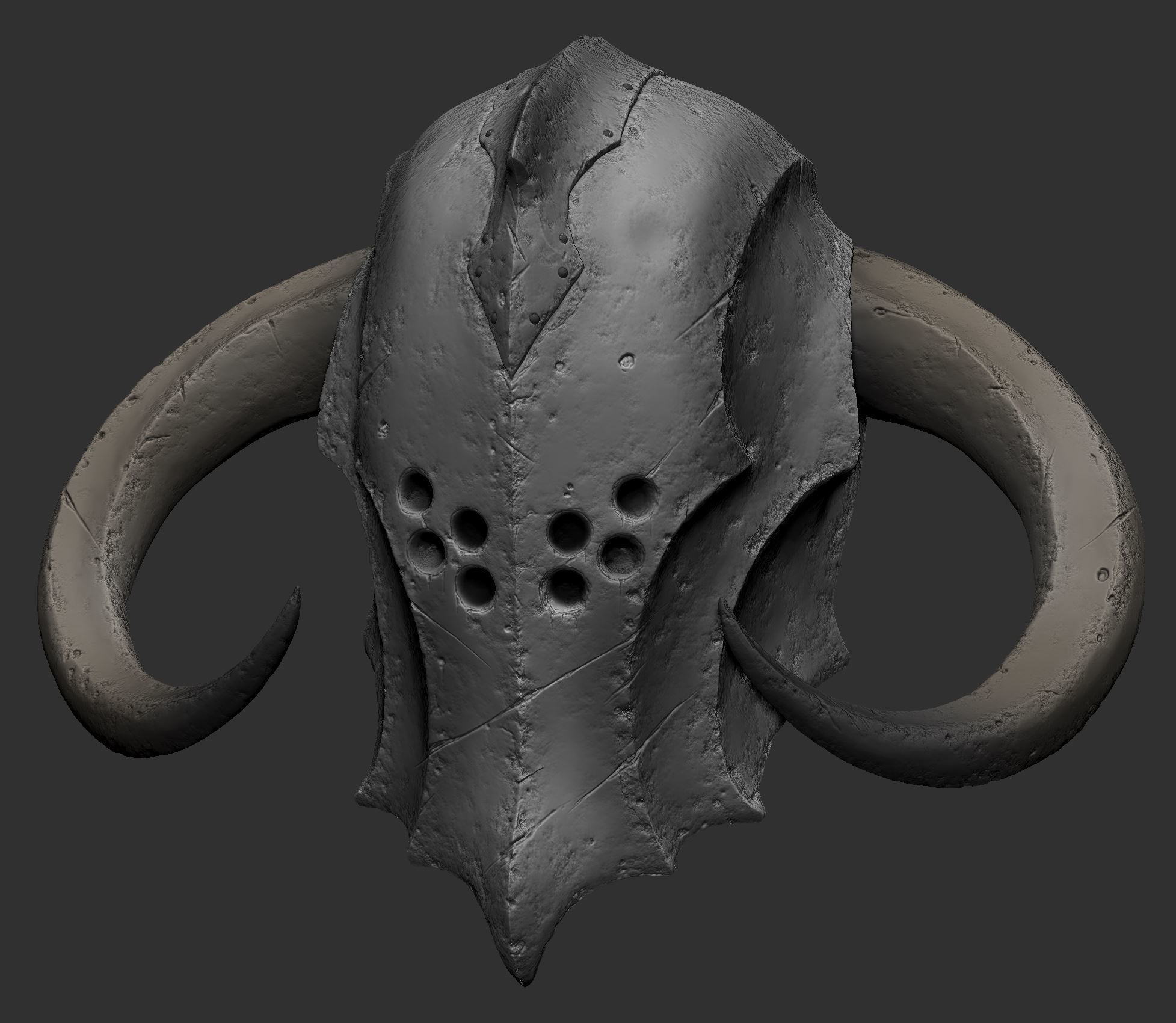 Dark fantasy helmet HIGHPOLY 3D model_1