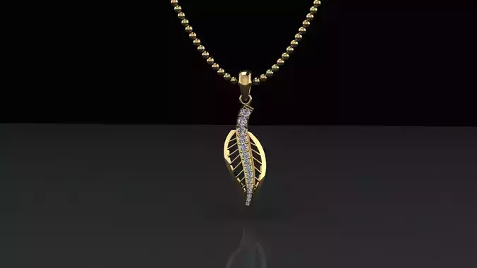  DAIMOND LEAF PEDANT