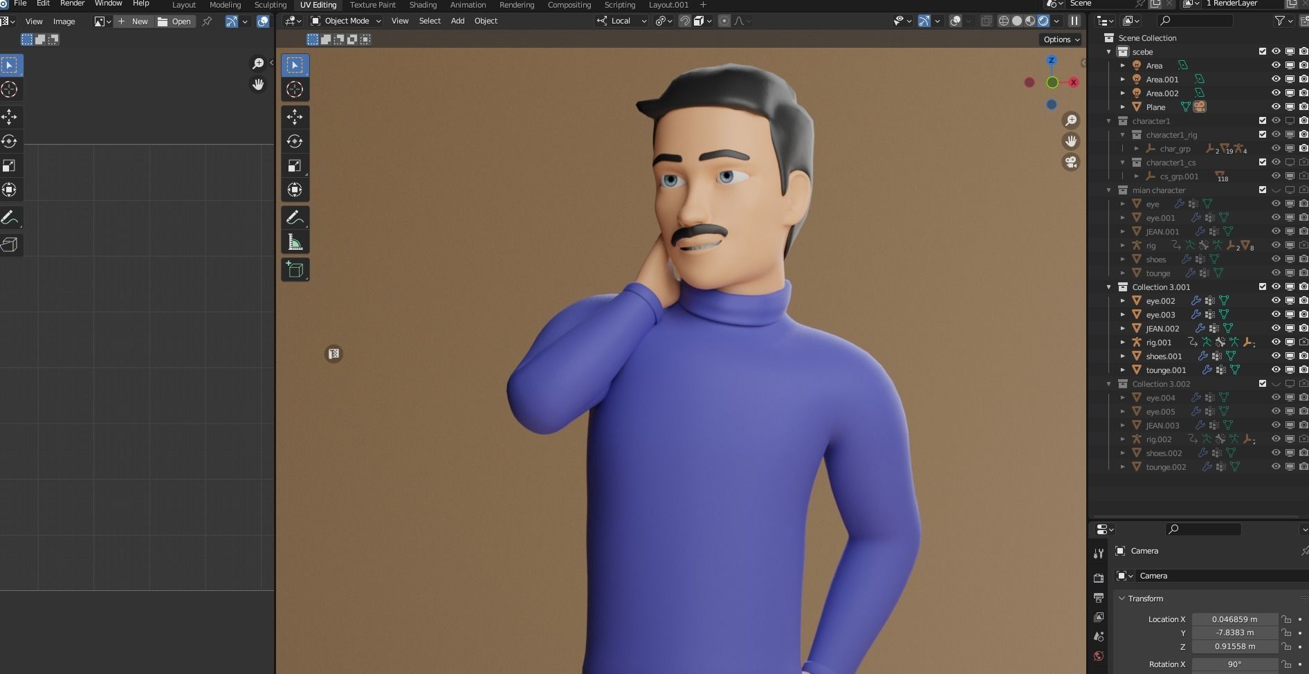Male Cartoon Character 3D model_7