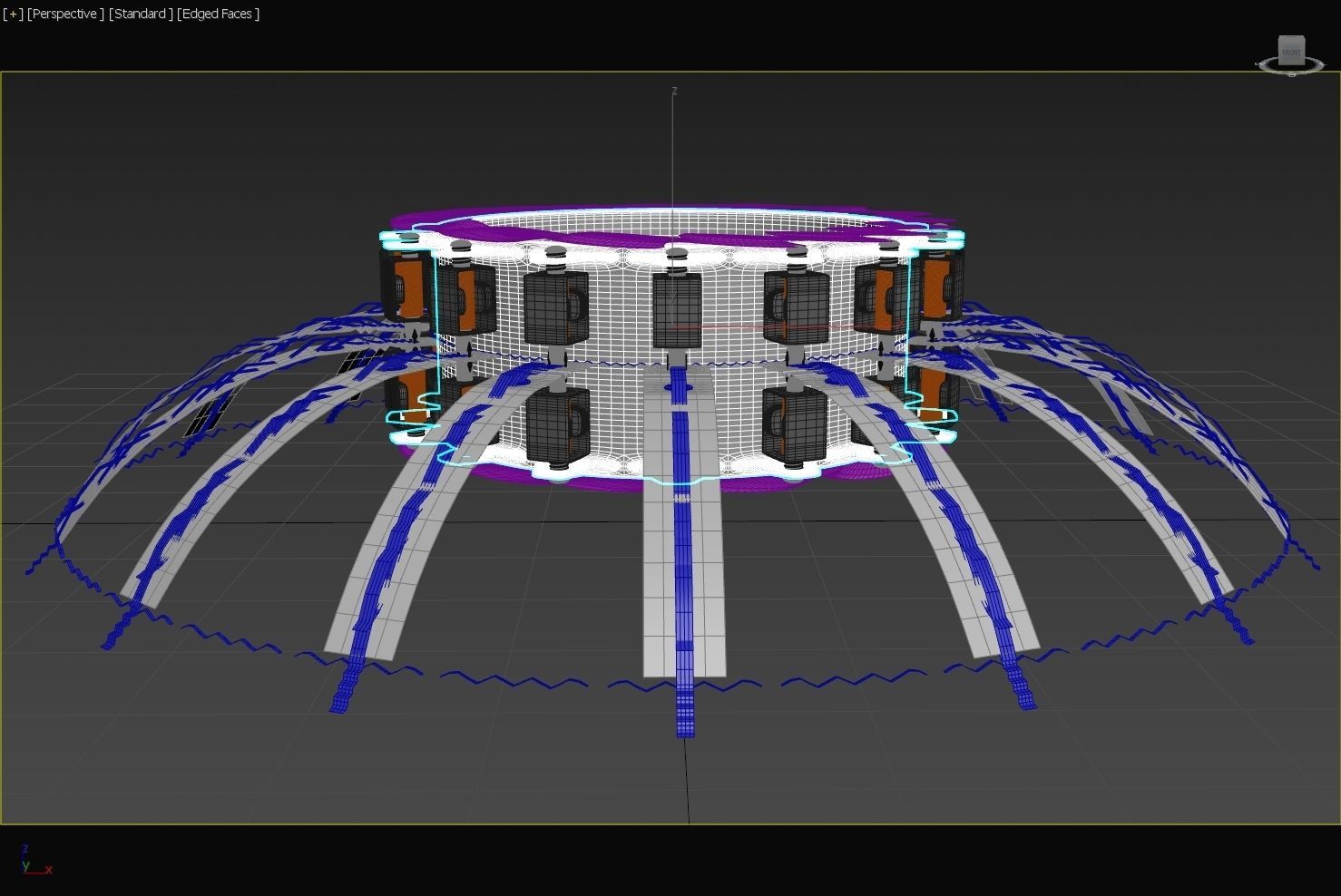 Toroidal Standing Microwave Generator - Harmonics Propulsion 3D model_25