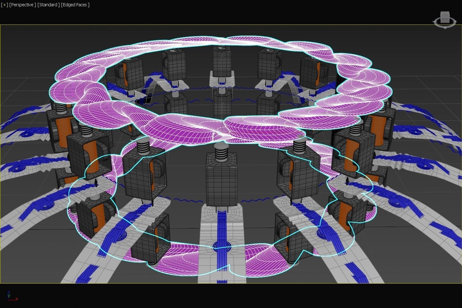 Toroidal Standing Microwave Generator - Harmonics Propulsion 3D model_23
