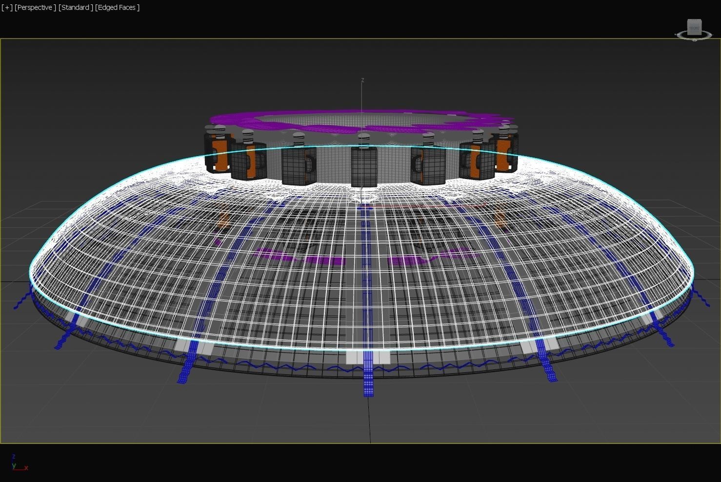 Toroidal Standing Microwave Generator - Harmonics Propulsion 3D model_19
