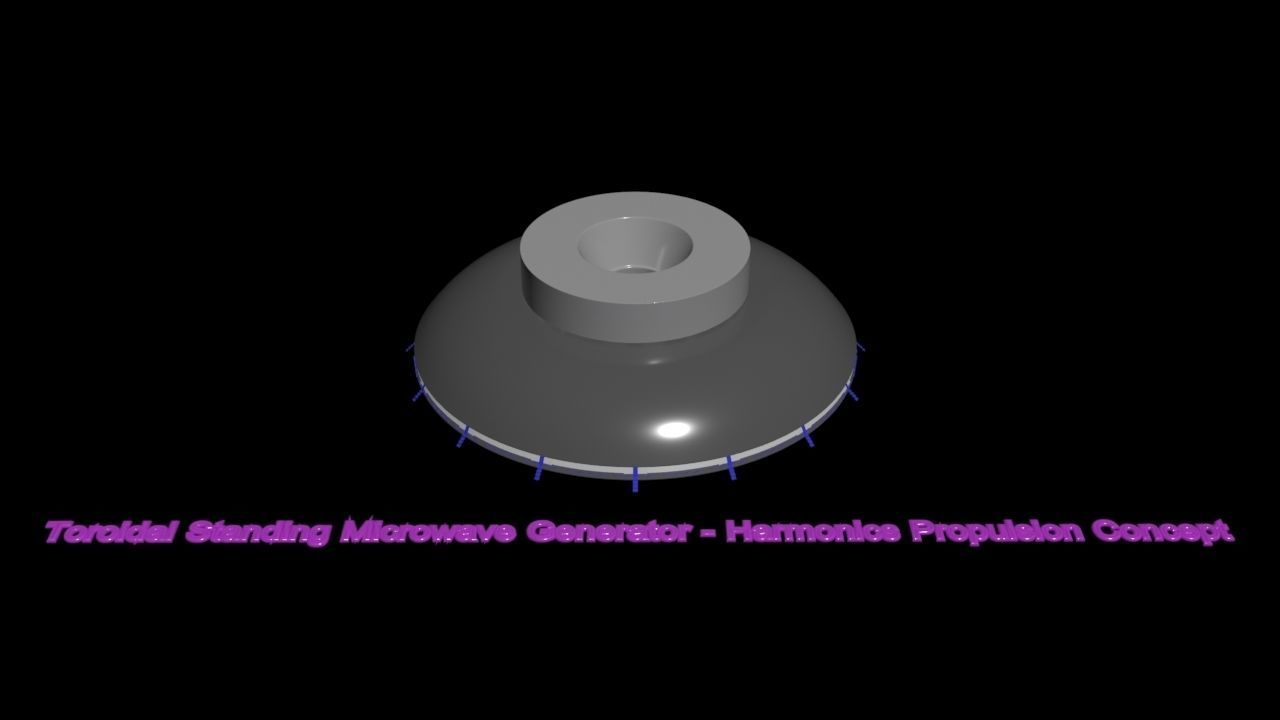 Toroidal Standing Microwave Generator - Harmonics Propulsion 3D model_3