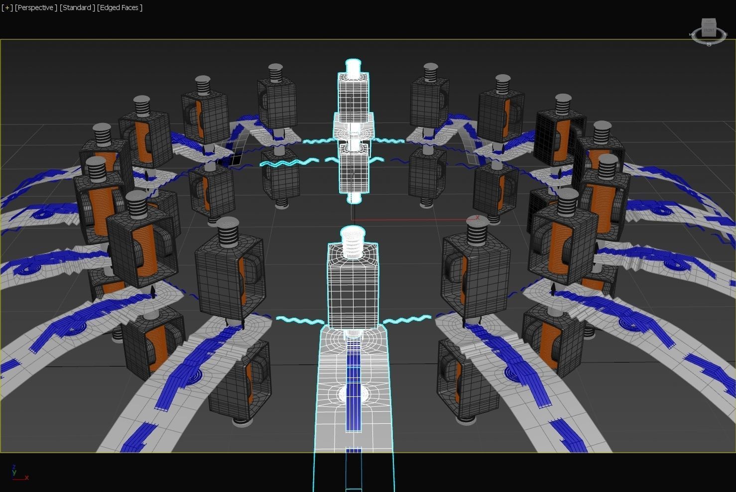Toroidal Standing Microwave Generator - Harmonics Propulsion 3D model_14