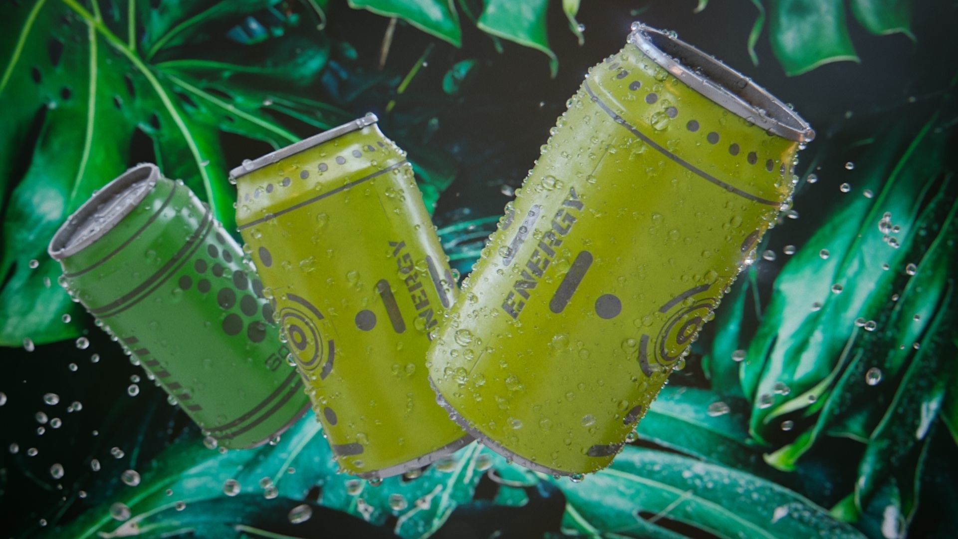 Sci Fi Cans Product Studio and Droplets Generator Low-poly 3D model_1