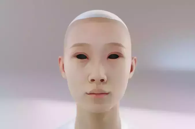 A long face Asian female