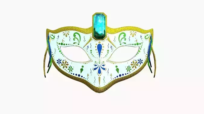 Carnival Mask E03 Brazilian - Costume Character Design Low-poly 3D model