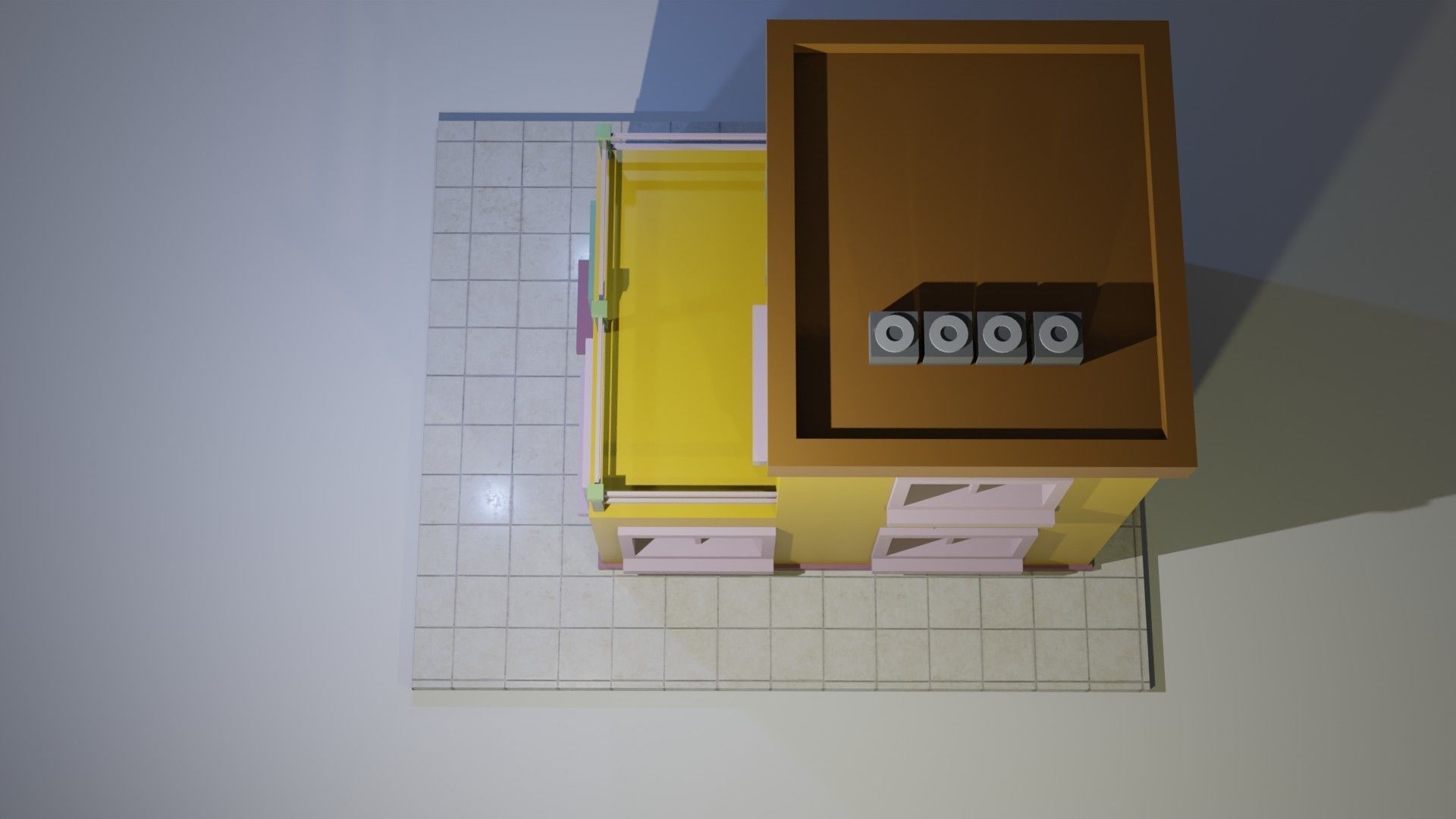 Cartoon Building 13 Low-poly 3D model_2