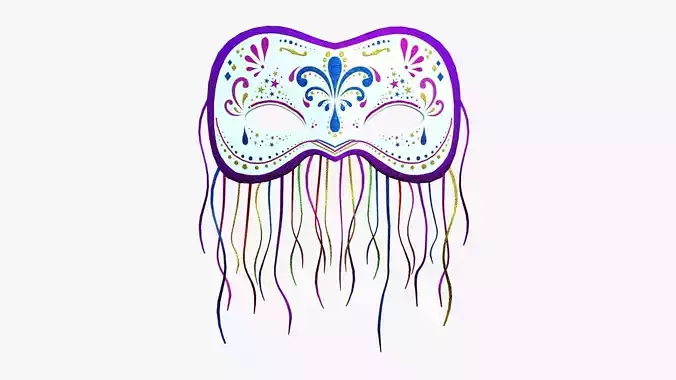 Carnival Mask F04 Colored - Costume Character Design