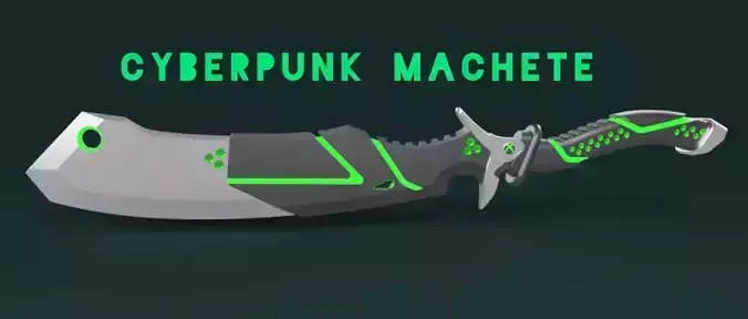 Cyberpunk Machete 3D STL 3D print model