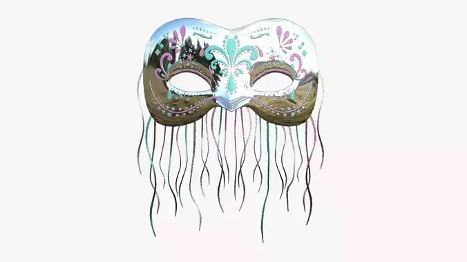 Carnival Mask F06 Silver - Costume Character Design