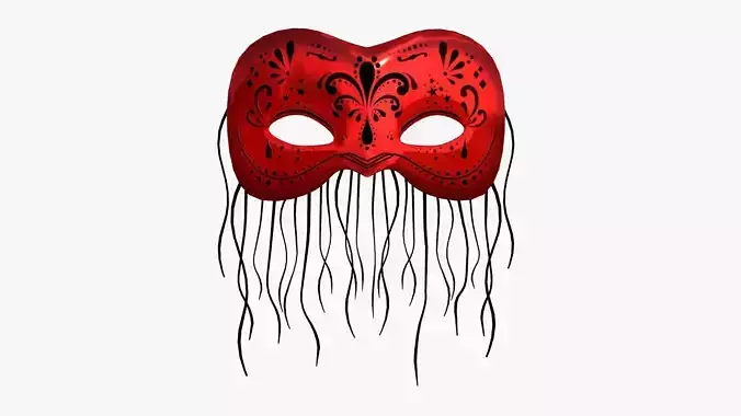 Carnival Mask F12 Black Red - Costume Character Design
