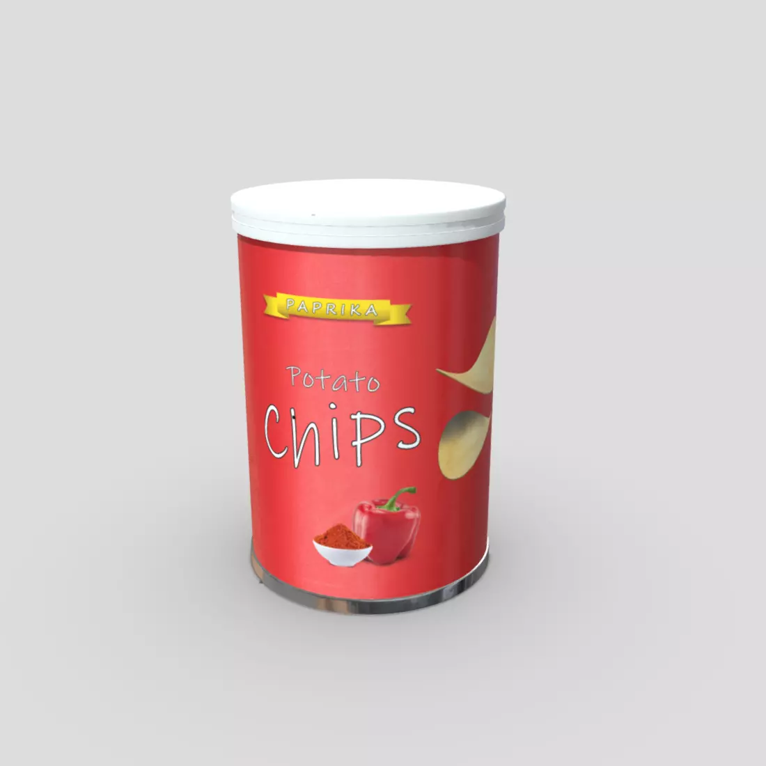 CC0 - Potato Chips Tube 2 Free low-poly 3D model