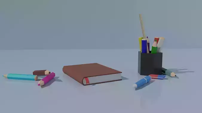 Small Low-Poly School Set