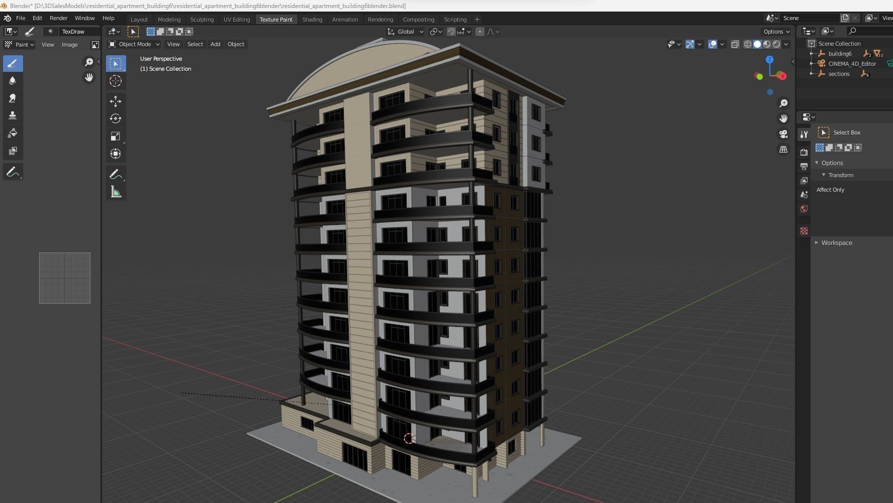Residential Apartment Building 6 3D model_10