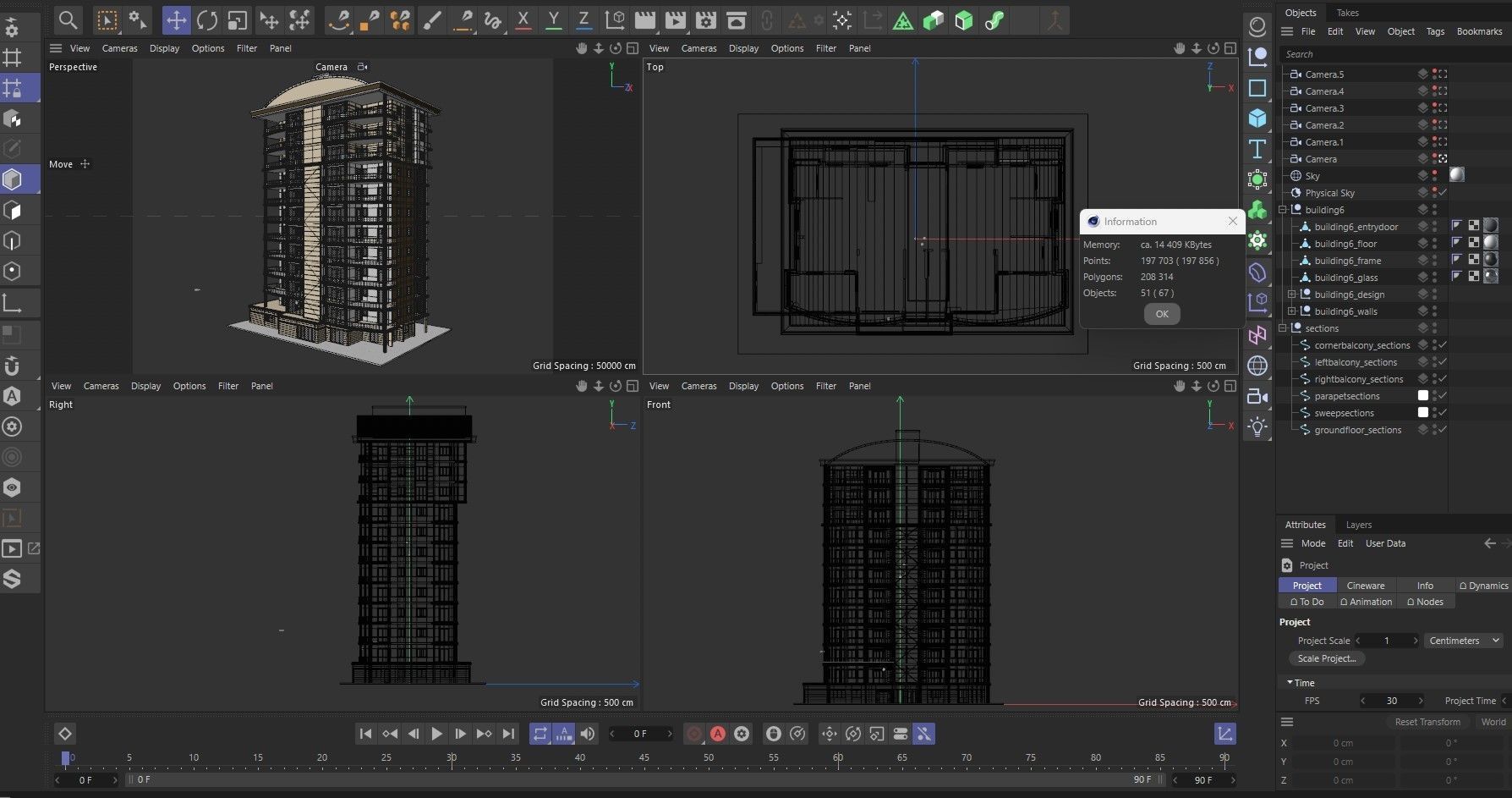 Residential Apartment Building 6 3D model_11