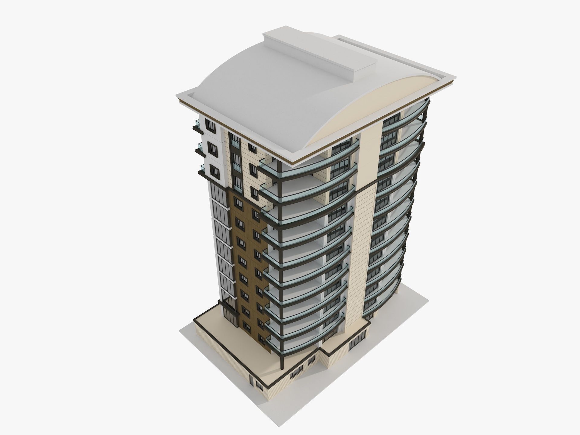 Residential Apartment Building 6 3D model_3