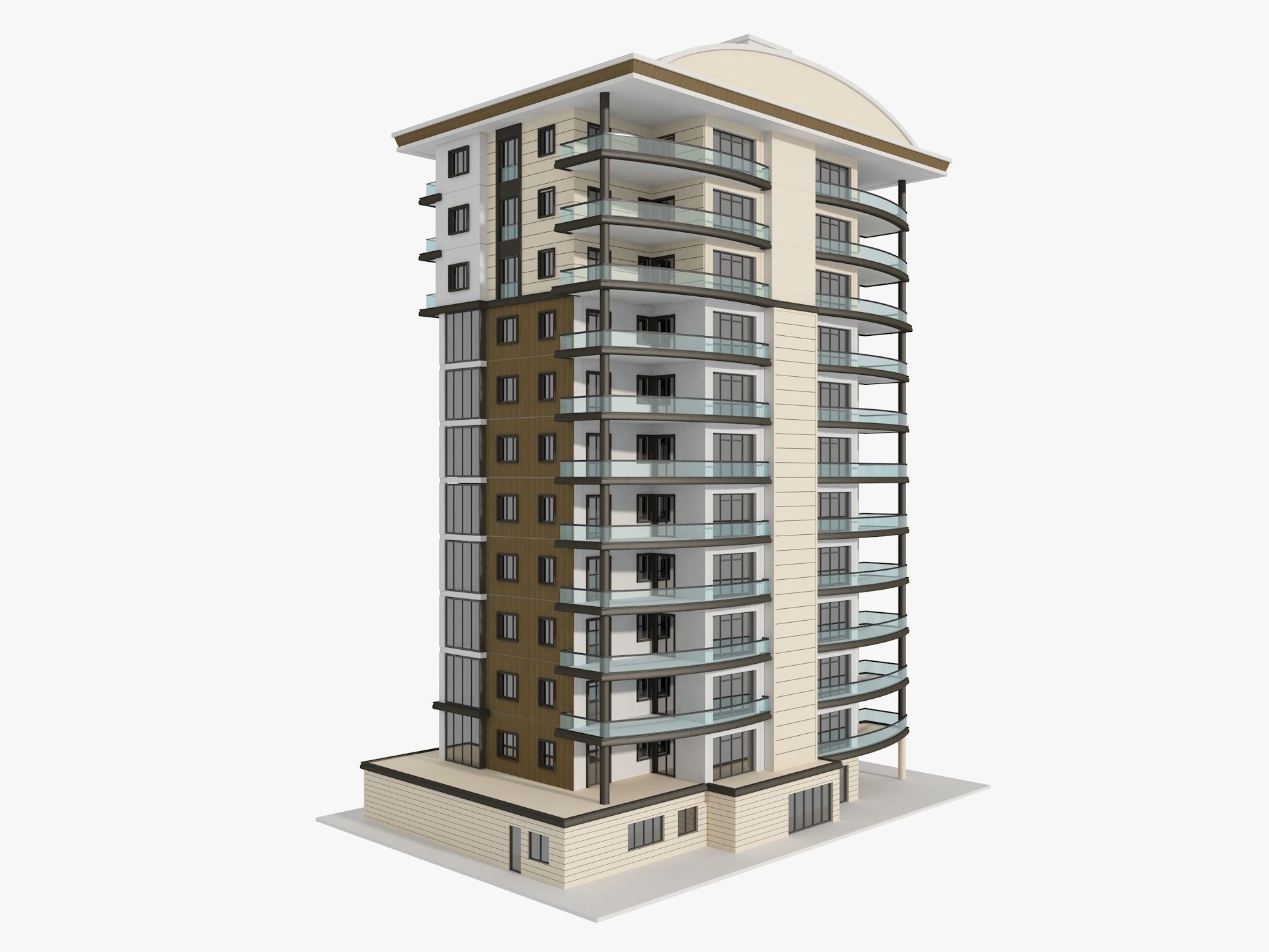 Residential Apartment Building 6 3D model_1