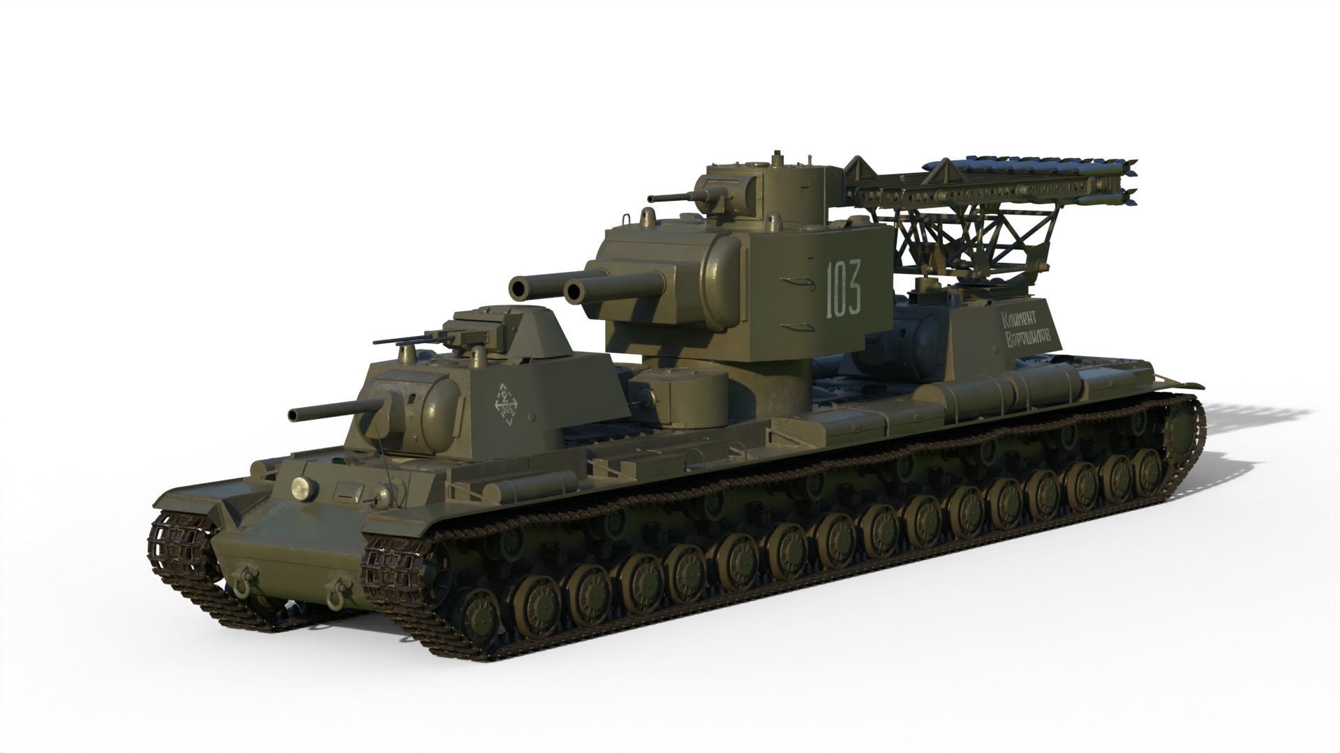 KV-6 Behemoth tank 3D model_2