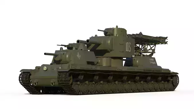 KV-6 Behemoth tank 3D model