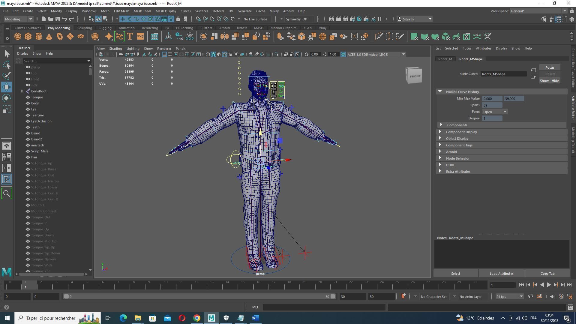 Realistic Father Kiven Low-poly 3D model_25