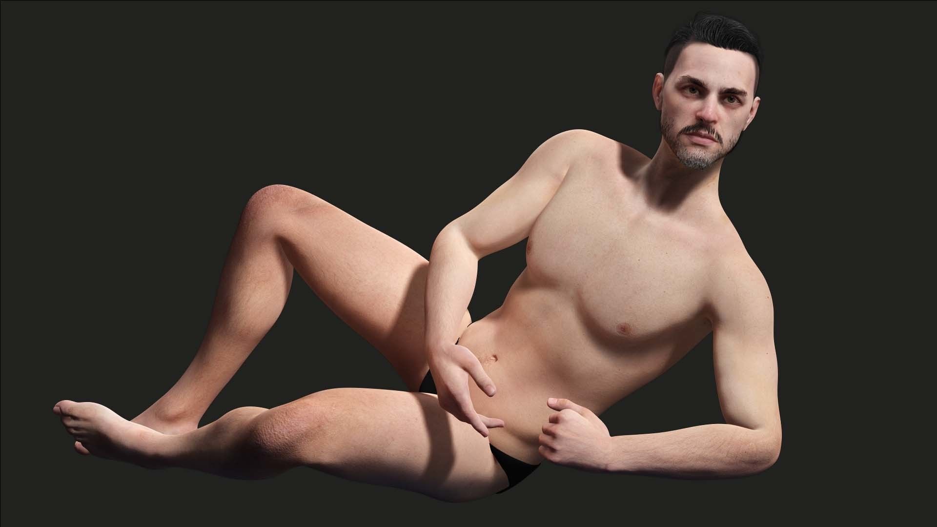 Realistic Father Kiven Low-poly 3D model_16