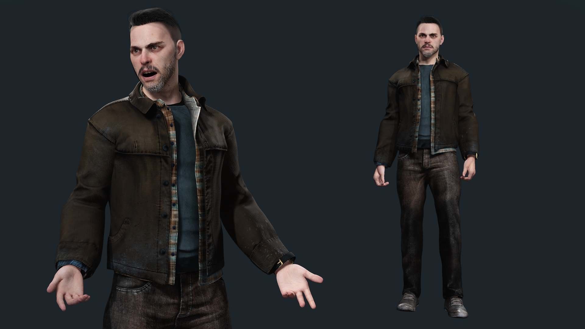 Realistic Father Kiven Low-poly 3D model_7