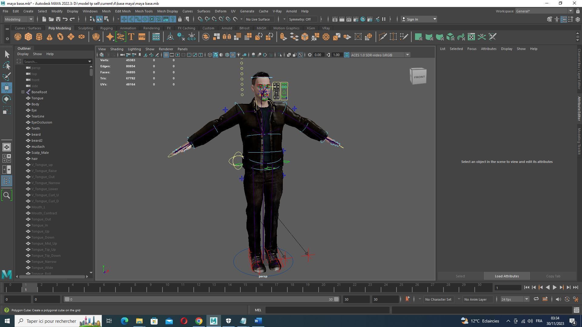 Realistic Father Kiven Low-poly 3D model_26