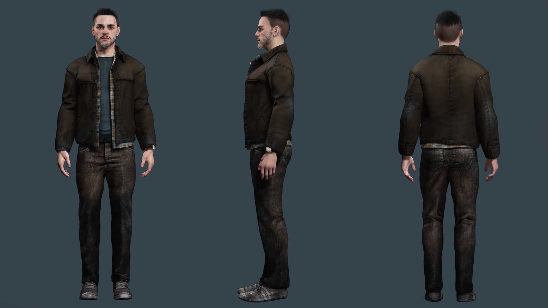 Realistic Father Kiven Low-poly 3D model_2