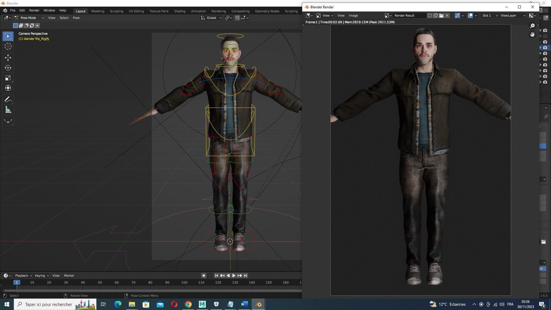 Realistic Father Kiven Low-poly 3D model_20