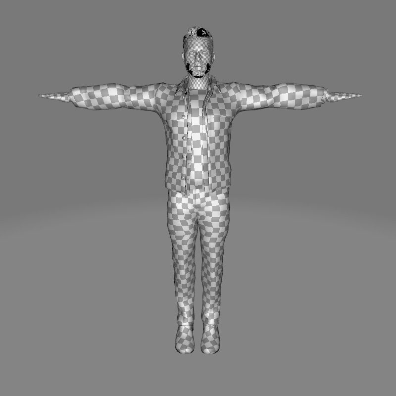 Realistic Father Kiven Low-poly 3D model_59