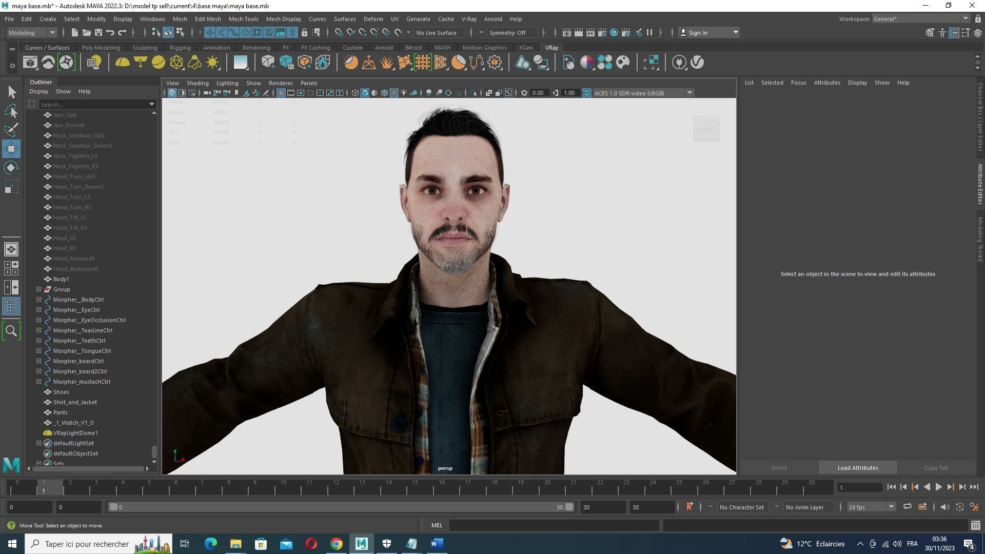 Realistic Father Kiven Low-poly 3D model_28