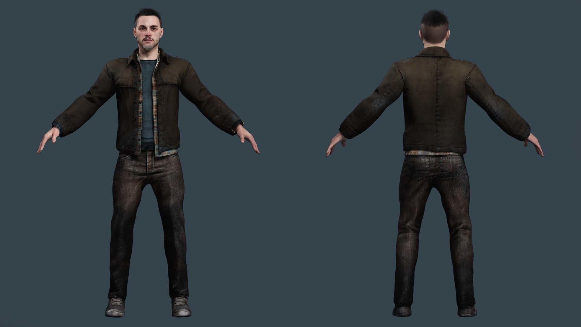 Realistic Father Kiven Low-poly 3D model_1