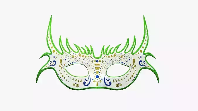 Carnival Mask G03 Brazilian - Costume Character Design Low-poly 3D model
