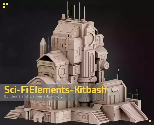 80 Sci-Fi Elements - Kitbash