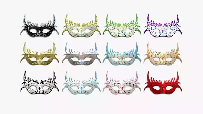 12 Carnival Mask G Collection - Costume Character Design 