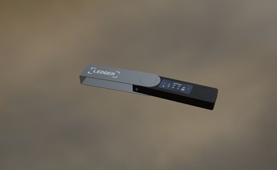 Wallet Ledger Nano X  3D model_3